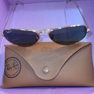 Ray-Ban Gold Frame Sunglasses